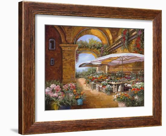 Il Mercato Sotto i Portici-Guido Borelli-Framed Giclee Print