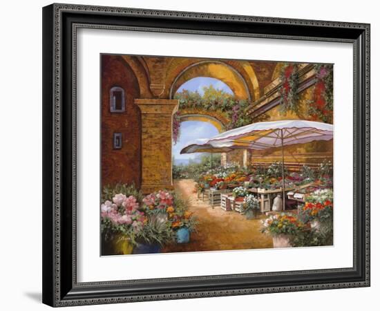 Il Mercato Sotto i Portici-Guido Borelli-Framed Giclee Print