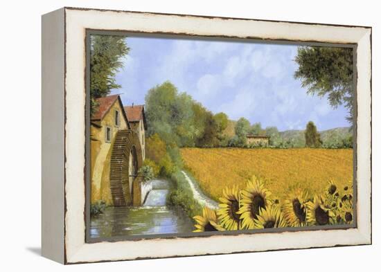 IL Mulino e i Girasoli-Guido Borelli-Framed Premier Image Canvas