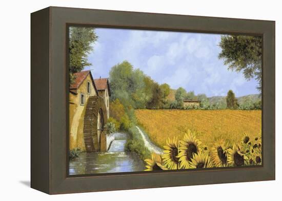 IL Mulino e i Girasoli-Guido Borelli-Framed Premier Image Canvas