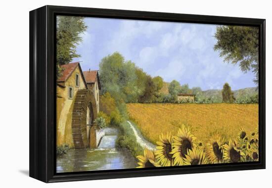 IL Mulino e i Girasoli-Guido Borelli-Framed Premier Image Canvas