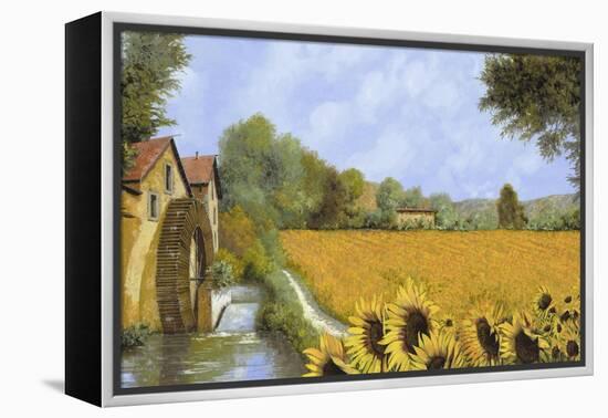 IL Mulino e i Girasoli-Guido Borelli-Framed Premier Image Canvas