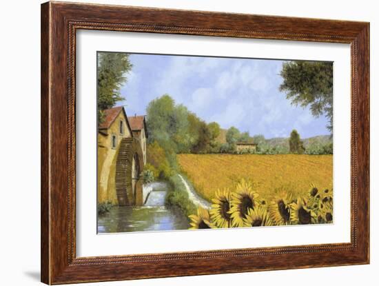 IL Mulino e i Girasoli-Guido Borelli-Framed Giclee Print