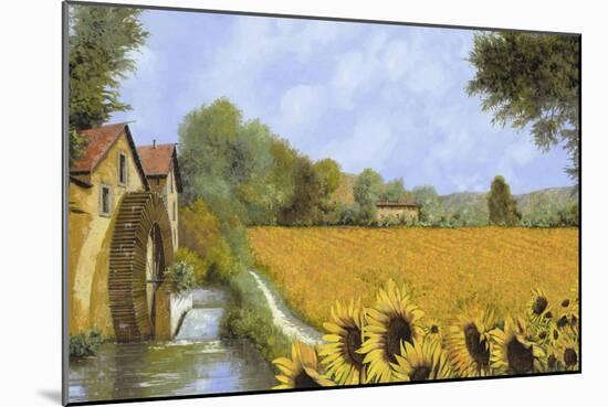 IL Mulino e i Girasoli-Guido Borelli-Mounted Giclee Print