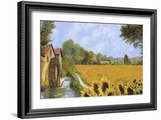 IL Mulino e i Girasoli-Guido Borelli-Framed Giclee Print