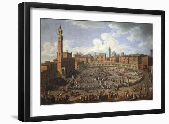 Il Palio Di Siena Run in Honor of Francis I and Maria Theresa of Austria on April 3Rd-Giuseppe Zocchi-Framed Giclee Print