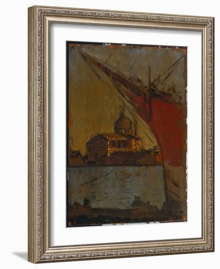 Il Redentore, from the Zattere, Venice, C.1895-96 (Oil on Panel)-Walter Richard Sickert-Framed Giclee Print