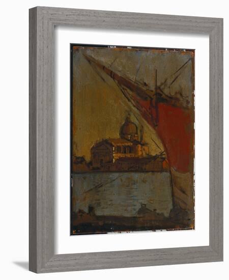 Il Redentore, from the Zattere, Venice, C.1895-96 (Oil on Panel)-Walter Richard Sickert-Framed Giclee Print