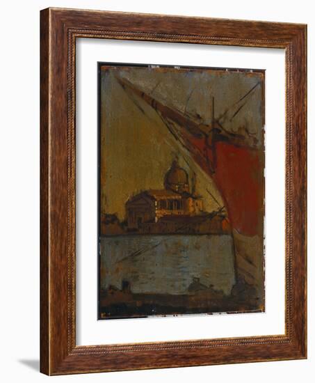 Il Redentore, from the Zattere, Venice, C.1895-96 (Oil on Panel)-Walter Richard Sickert-Framed Giclee Print