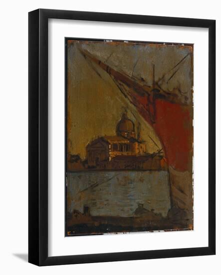 Il Redentore, from the Zattere, Venice, C.1895-96 (Oil on Panel)-Walter Richard Sickert-Framed Giclee Print