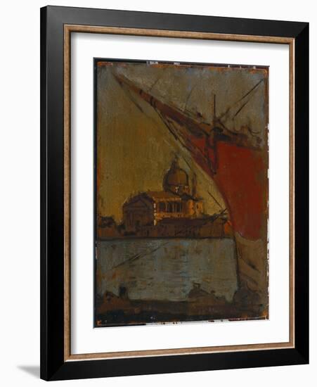 Il Redentore, from the Zattere, Venice, C.1895-96 (Oil on Panel)-Walter Richard Sickert-Framed Giclee Print