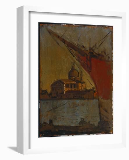 Il Redentore, from the Zattere, Venice, C.1895-96 (Oil on Panel)-Walter Richard Sickert-Framed Giclee Print