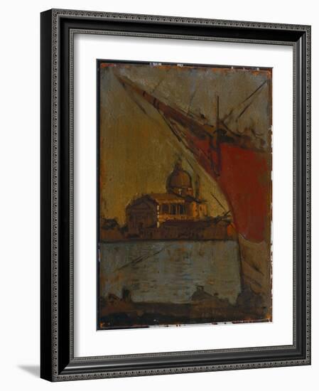 Il Redentore, from the Zattere, Venice, C.1895-96 (Oil on Panel)-Walter Richard Sickert-Framed Giclee Print