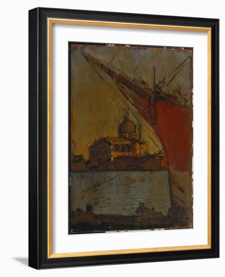 Il Redentore, from the Zattere, Venice, C.1895-96 (Oil on Panel)-Walter Richard Sickert-Framed Giclee Print