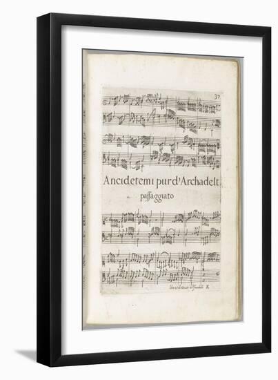 Il secondo libro di toccate. Canzone versi d'hinni magnificat gagliarde... : page 37-Girolamo Frescolbaldi-Framed Giclee Print