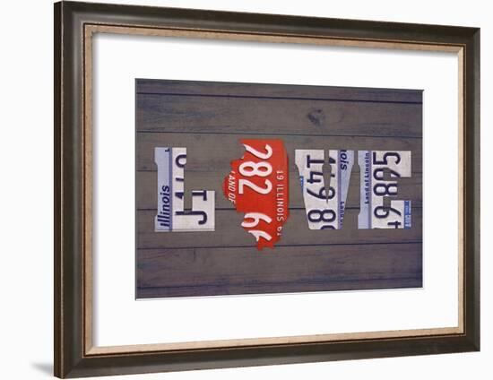 IL State Love-Design Turnpike-Framed Giclee Print