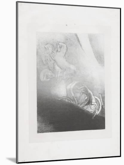 Il Tombe Dans L'Abime..., 1896-Odilon Redon-Mounted Giclee Print