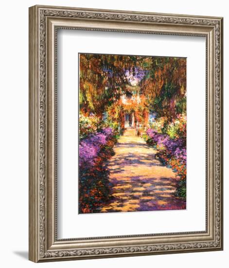 Il Viale del Gardino-Claude Monet-Framed Art Print