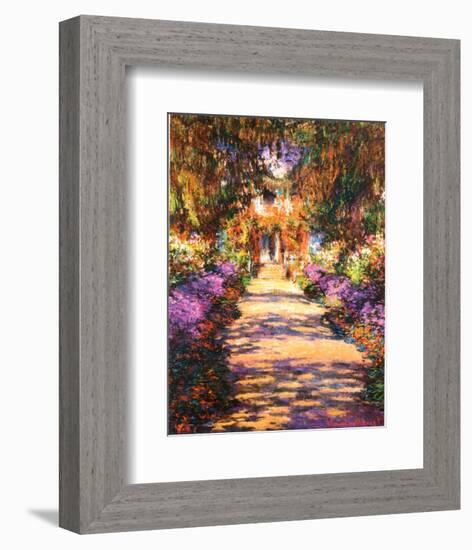 Il Viale del Gardino-Claude Monet-Framed Art Print