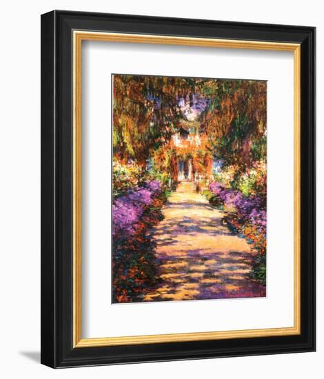 Il Viale del Gardino-Claude Monet-Framed Art Print