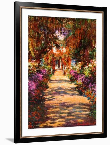 Il Viale del Gardino-Claude Monet-Framed Art Print