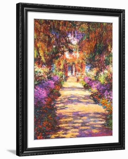 Il Viale del Gardino-Claude Monet-Framed Art Print