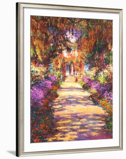 Il Viale del Gardino-Claude Monet-Framed Art Print