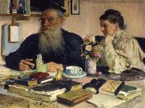 Portrait of the Author Leo N Tolstoy, 1912-Il'ya Repin-Giclee Print