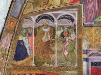 St. Francis Promulgates the Indulgence, Accompanied by the Bishops of Umbria, Fresco from the…-Ilario da Viterbo-Giclee Print