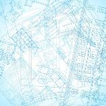 Blueprint Abstract-ildogesto-Art Print