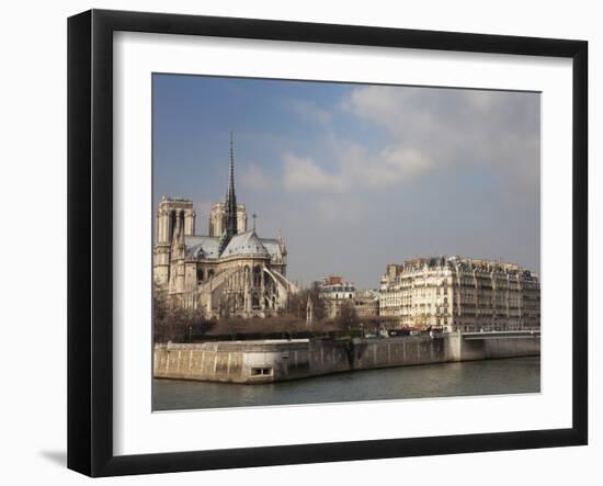 Ile De La Cite and Notre Dame Cathedral, Paris, France, Europe-Martin Child-Framed Photographic Print