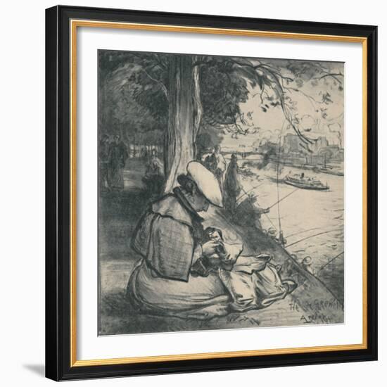 'Île Des Cygnes', c1898, (1919)-Auguste Lepere-Framed Premium Giclee Print