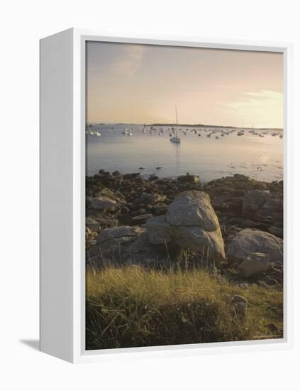 Ile Grande, Cote De Granit Rose, Cotes d'Armor, Brittany, France-David Hughes-Framed Premier Image Canvas