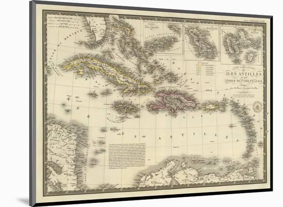 Iles Antilles ou des Indes Occidentales, c.1828-Adrien Hubert Brue-Mounted Art Print