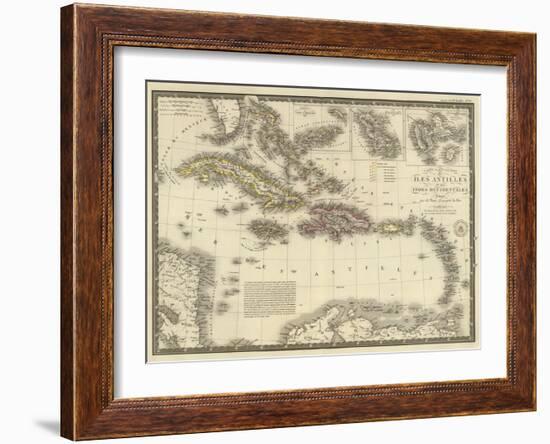 Iles Antilles ou des Indes Occidentales, c.1828-Adrien Hubert Brue-Framed Art Print