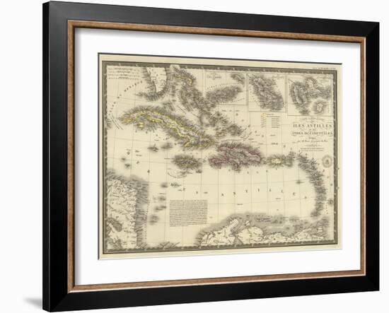 Iles Antilles ou des Indes Occidentales, c.1828-Adrien Hubert Brue-Framed Art Print