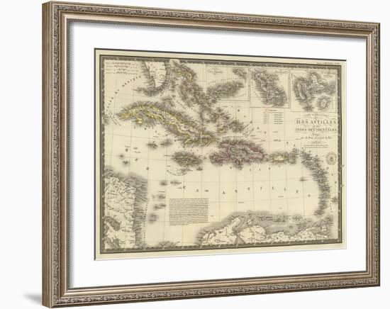 Iles Antilles ou des Indes Occidentales, c.1828-Adrien Hubert Brue-Framed Art Print