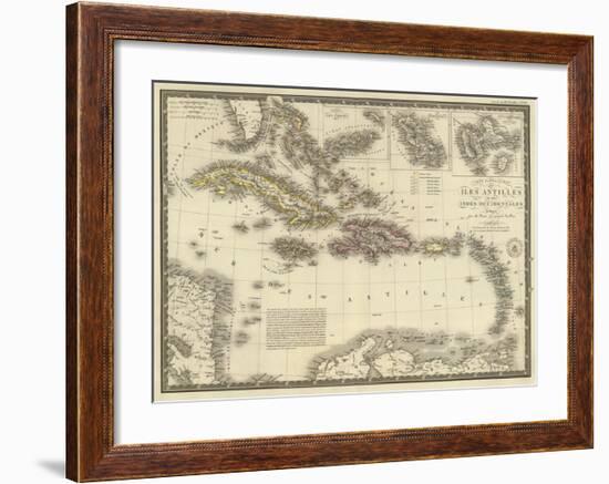 Iles Antilles ou des Indes Occidentales, c.1828-Adrien Hubert Brue-Framed Art Print