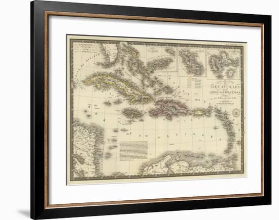 Iles Antilles ou des Indes Occidentales, c.1828-Adrien Hubert Brue-Framed Art Print