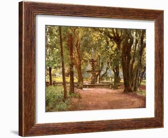 Ilex Avenue and Fountain (Fontana Scura) Villa Borghese-Alberto Pisa-Framed Giclee Print