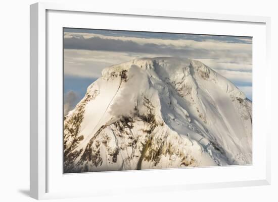 Iliamna Volcano Rising Up in Aleutian Mountain Range of Alaska-Sheila Haddad-Framed Photographic Print