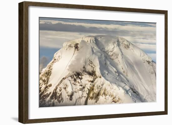 Iliamna Volcano Rising Up in Aleutian Mountain Range of Alaska-Sheila Haddad-Framed Photographic Print