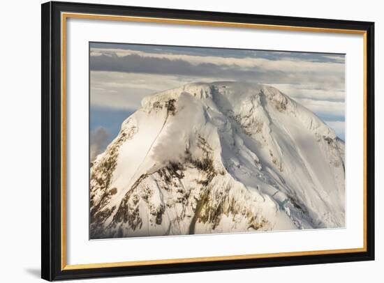 Iliamna Volcano Rising Up in Aleutian Mountain Range of Alaska-Sheila Haddad-Framed Photographic Print