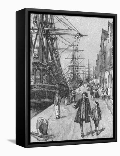 Ill. from Treasure Island by Robert Louis Stevenson-null-Framed Premier Image Canvas