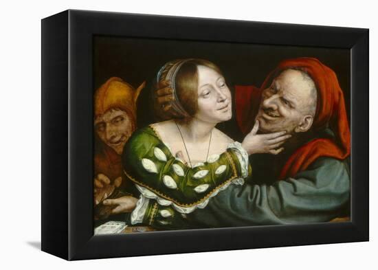 Ill-Matched Lovers, 1520-25-Quentin Massys-Framed Stretched Canvas