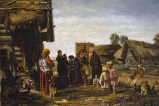 Children Fishing, 1882-Illarion Mikhailovich Pryanishnikov-Framed Giclee Print