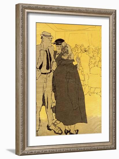 Illegal Night Club 1934-Eduard Thony-Framed Art Print