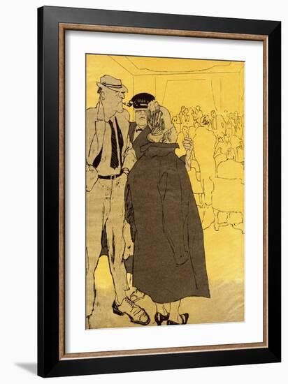 Illegal Night Club 1934-Eduard Thony-Framed Art Print