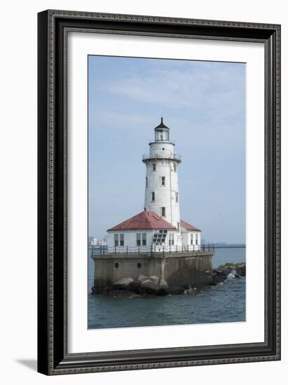 Illinois, Chicago. Lake Michigan, Chicago Harbor Light-Cindy Miller Hopkins-Framed Photographic Print