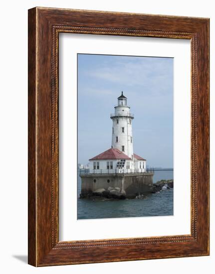 Illinois, Chicago. Lake Michigan, Chicago Harbor Light-Cindy Miller Hopkins-Framed Photographic Print